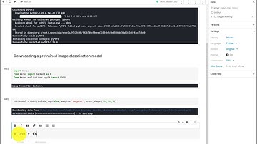 Installing packages and downloading files in Kaggle.