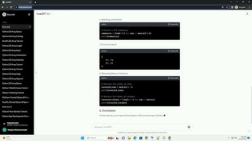 python 2d array slicing