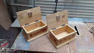 Cara membuat kotak amal dari kayu palet