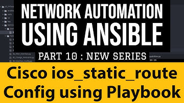 Cisco Ansible Part10: Cisco ios_static_route configuration | add or remove routes using playbook