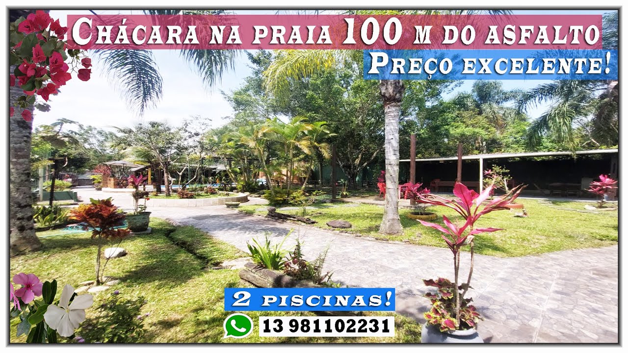 Chácara linda na praia a 1800 m do mar preço excelente!