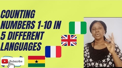 Counting numbers 1-10 in 