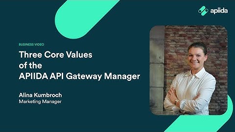 Three Core Values of the APIIDA API Gateway Manager