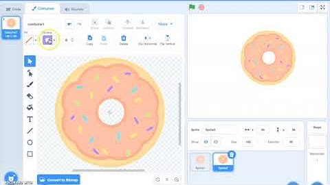 How to draw a donut using the Scratch v3 vector editor
