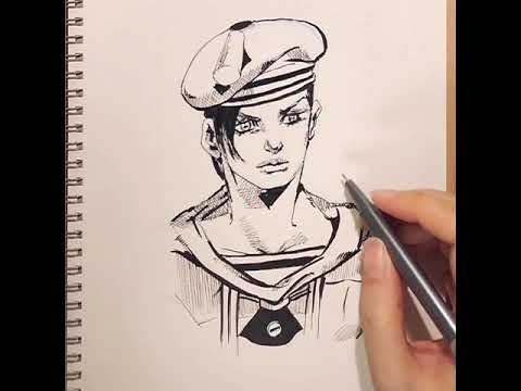 描いてみた 吉良吉影 ジョジョリオン ジョジョの奇妙な冒険 8部 模写 Youtube