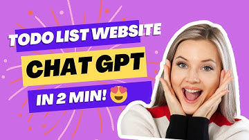 Build Todo list Website with Chat GPT #openai #artificialintelligence #chatgpt #