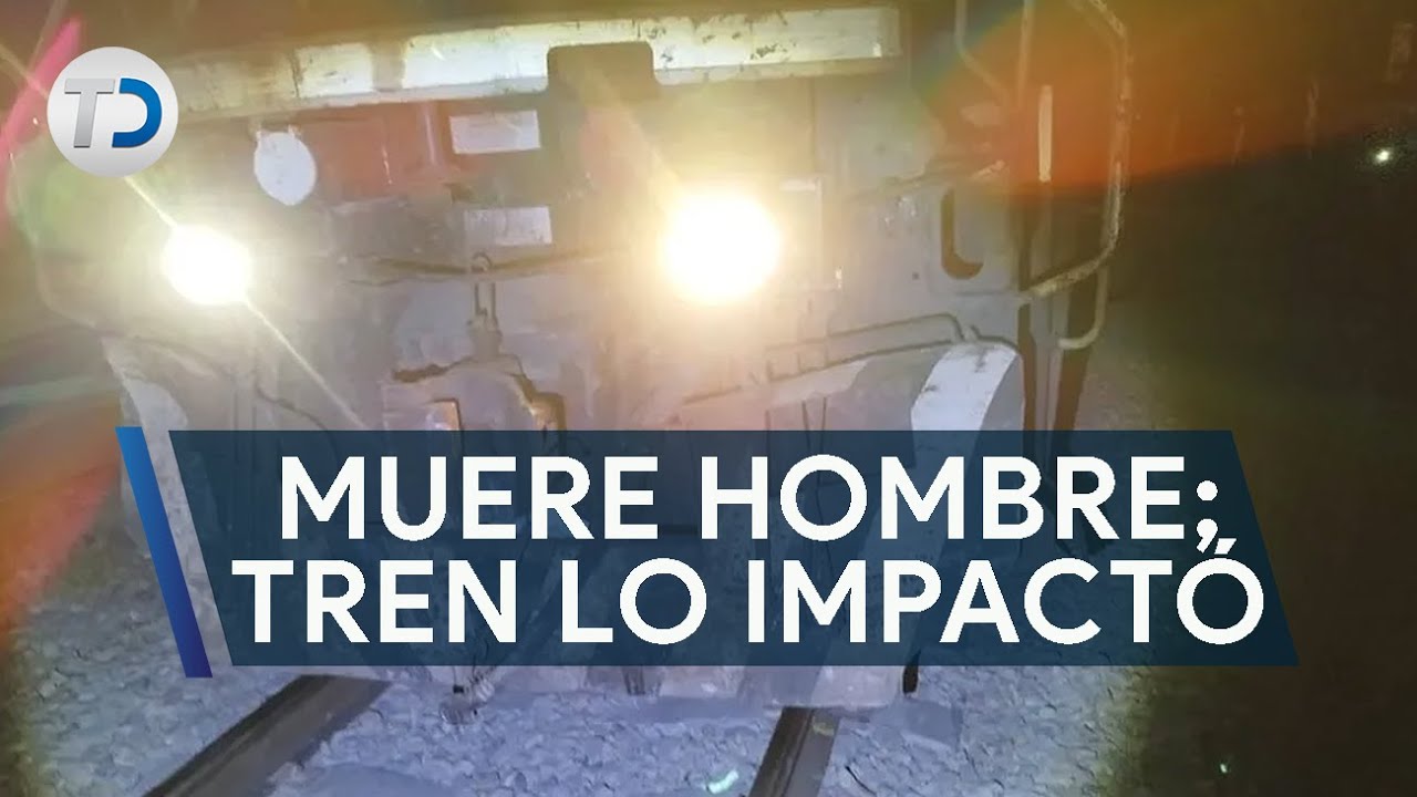 Muere hombre tras querer ganarle el paso al tren - YouTube