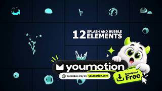 Splash & Bubble Elements - 12 Hand-Drawn Water FX (Ae)