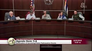 ボルダーオープンスペース理事会会議10-9-19