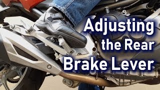 How to Adjust the Rear Brake Lever on a Motorcycle