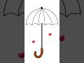 Umbrella  ⛱️  #drawing #shorts @Crochet.Art.Studio