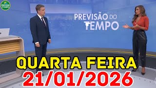 Jornal Hoje - Previsão Do Tempo - 21012026 Quarta Feira