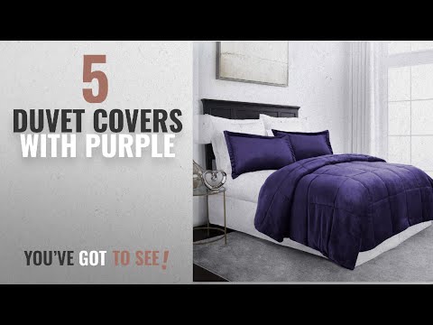 top-10-duvet-covers-with-purple-[2018]:-sleep-restoration-micromink-goose-down-alternative-comforter