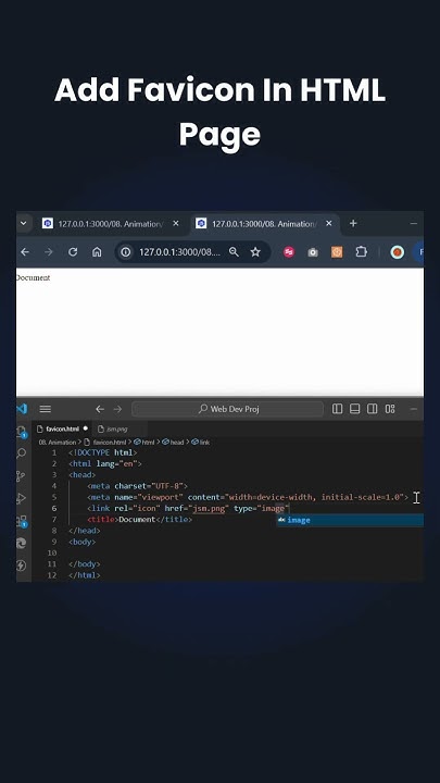 Add Favicon In HTML Page #javascript #css #coding - YouTube