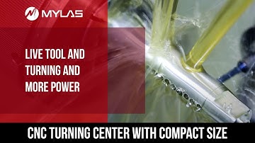 CNC Turning center with compact size, live tool and Turning and more power