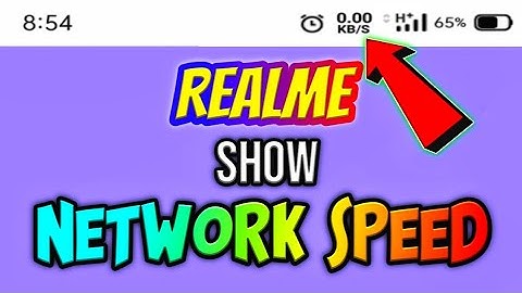 How to Show Network Speed on Notification Bar of Realme Mobile Phones | Realme See Network Speed