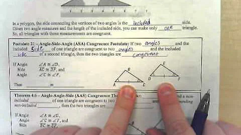 4.5 Prove Triangles Congruent by ASA and AAS