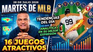 MARTES 28-07-2026 MLB | DATOS | PRONÓSTICOS | COMENTARIOS | PARTIDOS | HORARIOS | PREDICCIONES