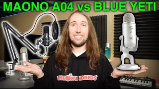 MAONO AU-A04 vs Blue Yeti USB Condenser Microphone Review and Comparison