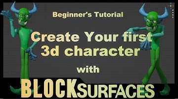 Create your first 3d character with Blocksurfaces blender addon, Begniner
