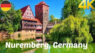 Nuremberg, Germany Walking tour 4K 60fps  Most beautiful medieval towns