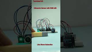 Arduino Ultrasonic Distance Meter with RGB LED & OLED Display