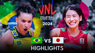 BRAZIL vs JAPAN  | Highlights | Women's VNL 2024