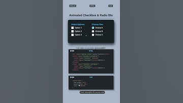 Animated Checkbox & Radio Button CSS Tutorial | Cool Hover Effects 🎨 (Step-by-Step) #cssanimation