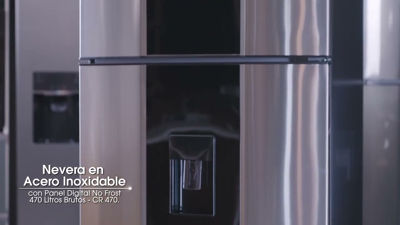 Nevera No Frost Challenger en Acero Inoxidable con Panel Digital CR 470