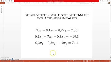 Solución de sistemas de ecuaciones lineales en EXCEL, usando Gauss Seidel PARTE 1