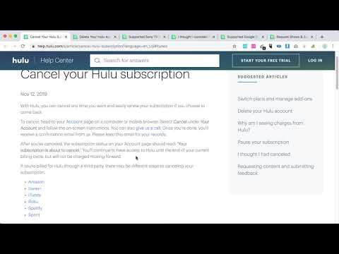 HOW TO CANCEL HULU?