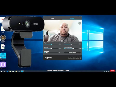 Configuring Logitech Brio Webcam 4K HD in -