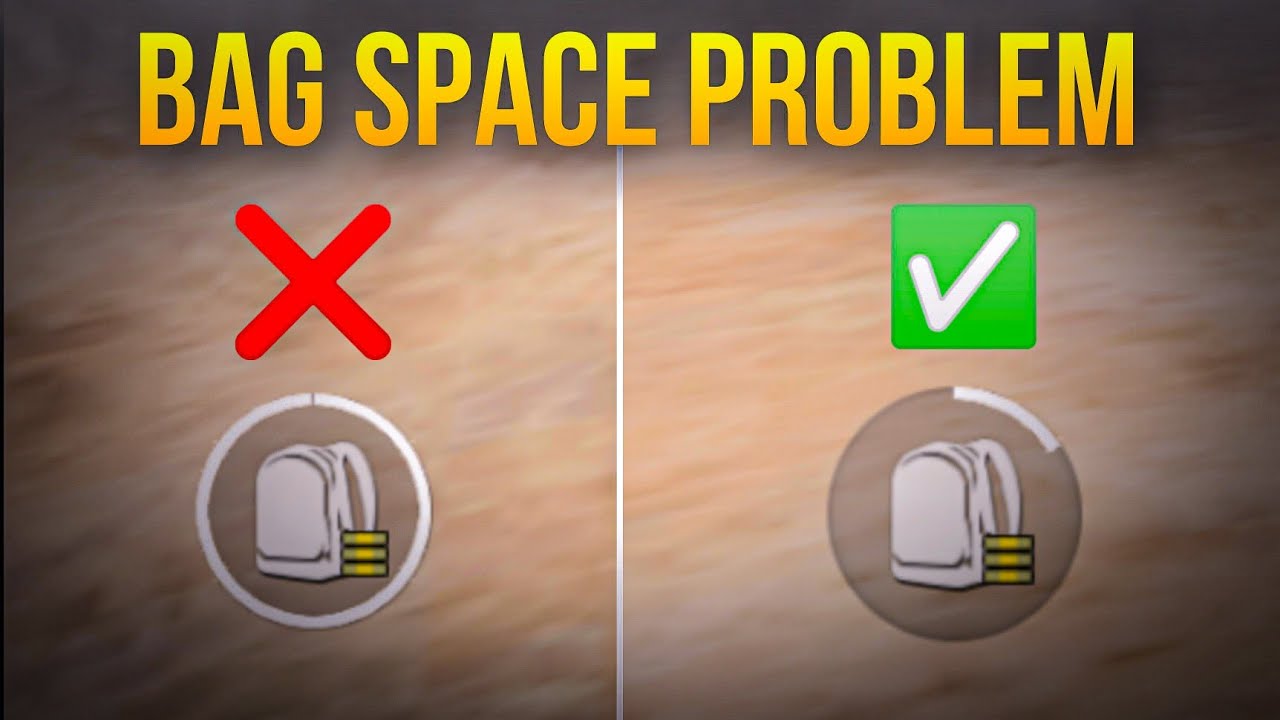 BGMI BAG SPACE PROBLEM L.3 BAG SPACE PROBLEM BGMI GAME HOW TO INCREASE BACK SPACE BGMI YouTube