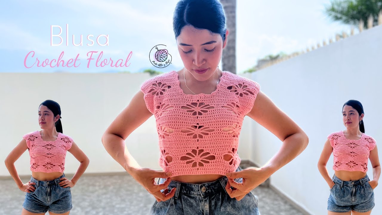 BLUSA CROCHET FLORAL / COMO TEJER UNA BLUSA