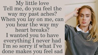 Adele ~ My Little Love ~ Lyrics