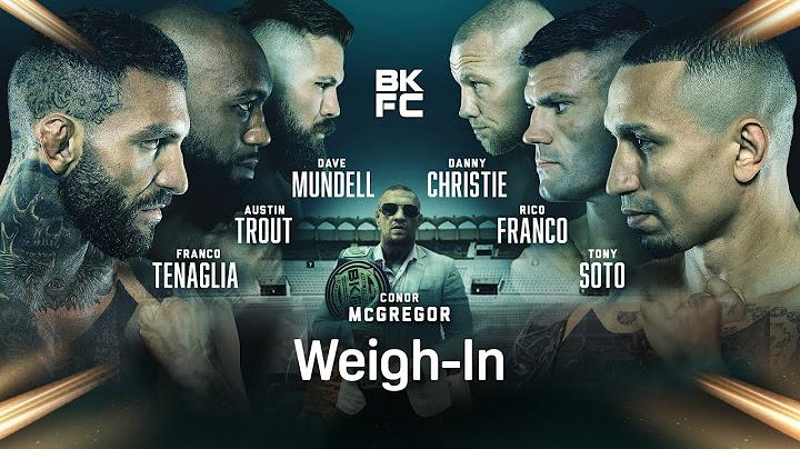FRANCO TENAGLIA VS. TONY SOTO | BARE KNUCKLE FIGHTING CHAMPIONSHIP WEIGH IN LIVE
