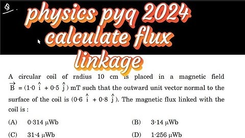 Magnetic Flux Linkage | Physics PYQ 2024 | Step-by-Step Solution"