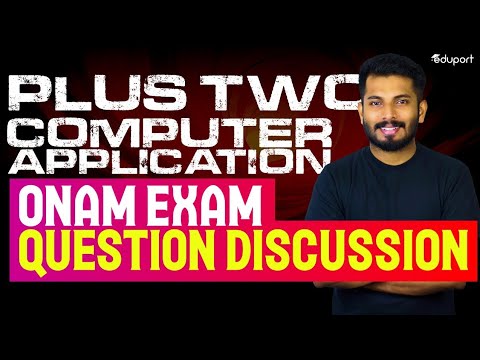 Plus Two Commerce | Computer Applications - Onam Exam | Questions ...
