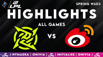 NIP vs WBG ALL GAMES Highlights | LPL 2025 Highlights | Ninjas in Pyjamas vs Weibo Gaming by Onivia