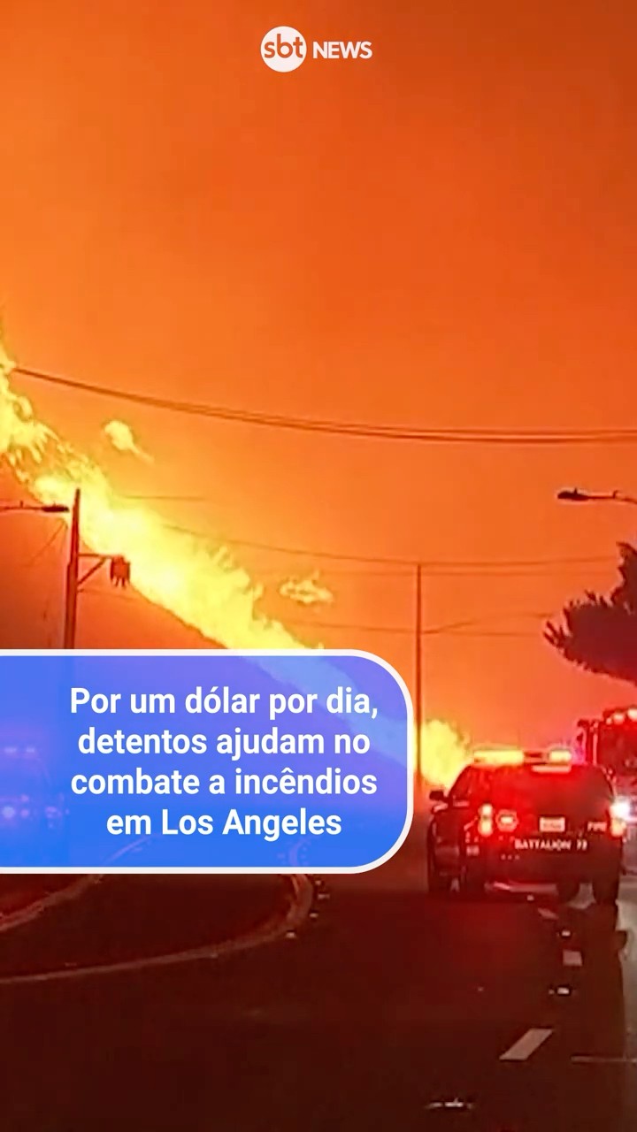 A 1 dólar por dia, detentos ajudam no combate a incêndios em Los Angeles