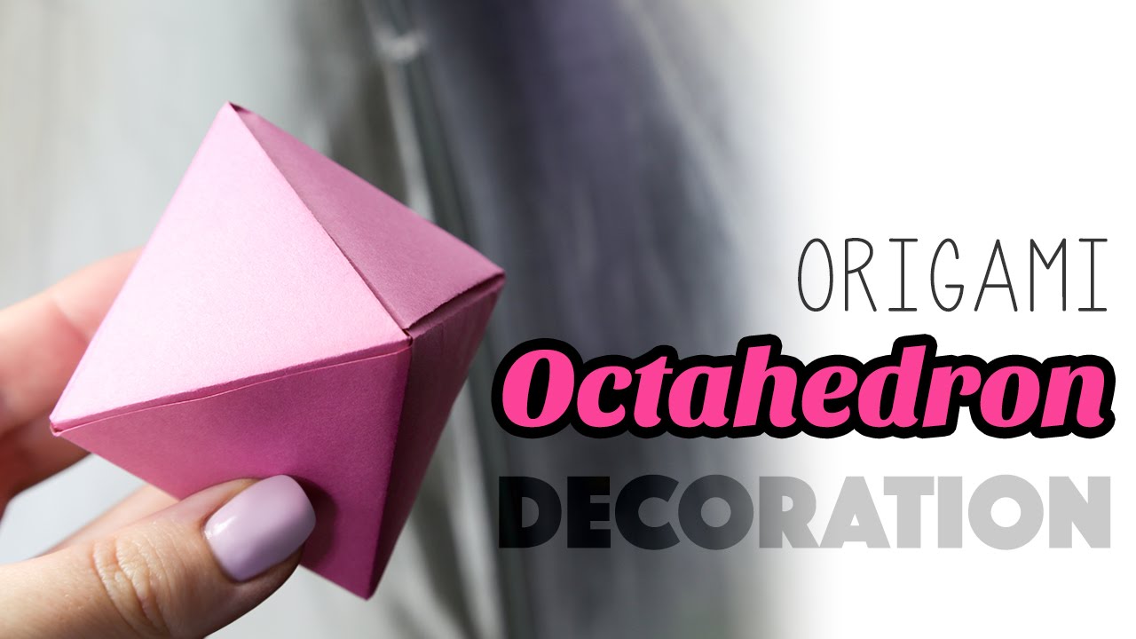 Origami Octahedron Decoration Box Tutorial Paper Kawaii