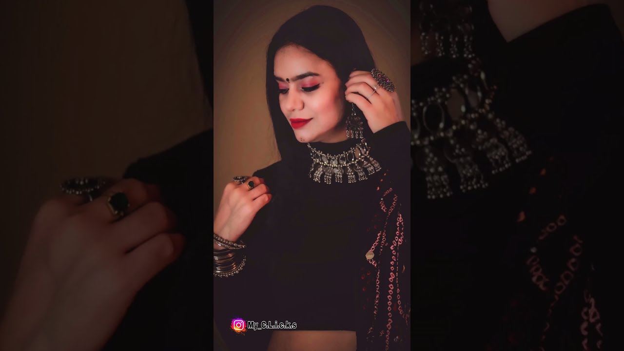 Self- portrait Pose in ethnic wear|| selfie|| pose for Diwali & Navratri || my clicks Instagram