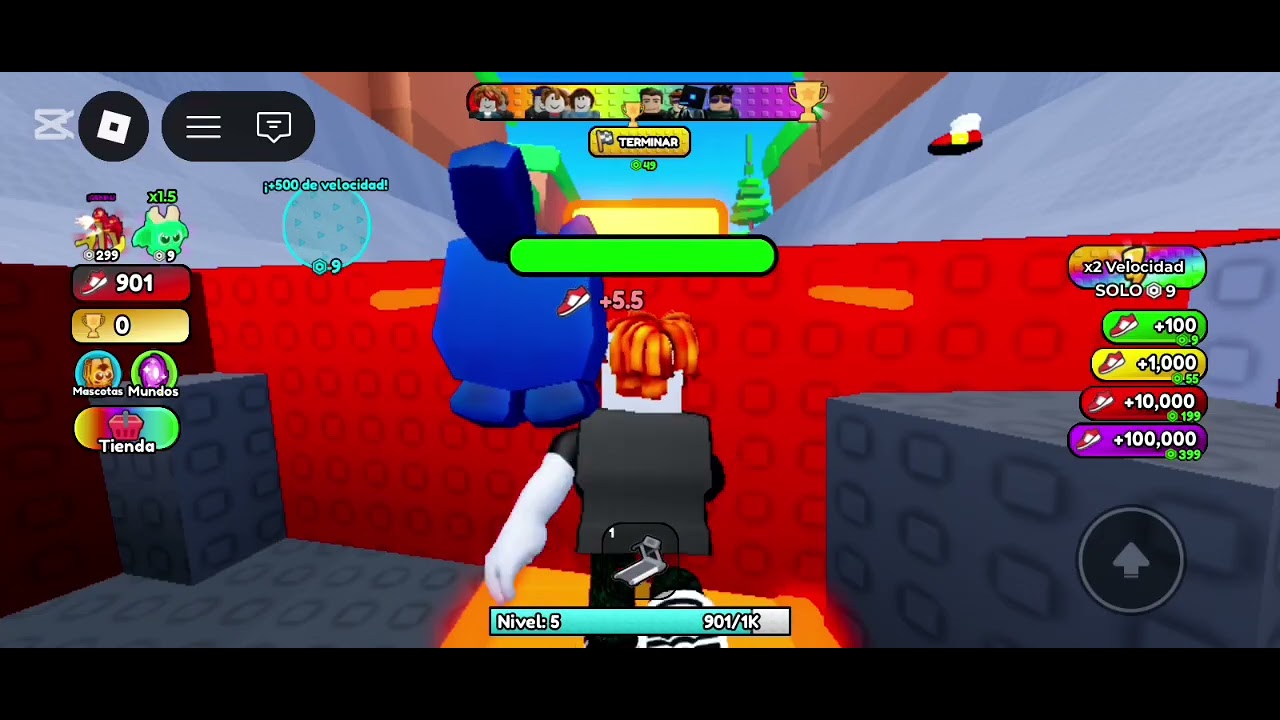 Jugando partida de Roblox 