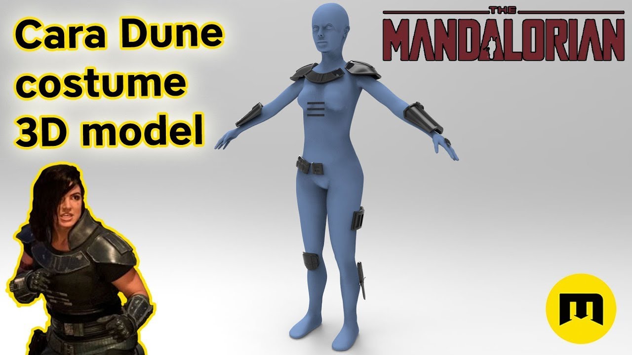 Cara dune costume from Mandalorian(3D model ready for 3D printing)