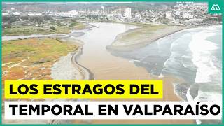 Socavones y marejadas en Valparaíso: Los daños tras el temporal