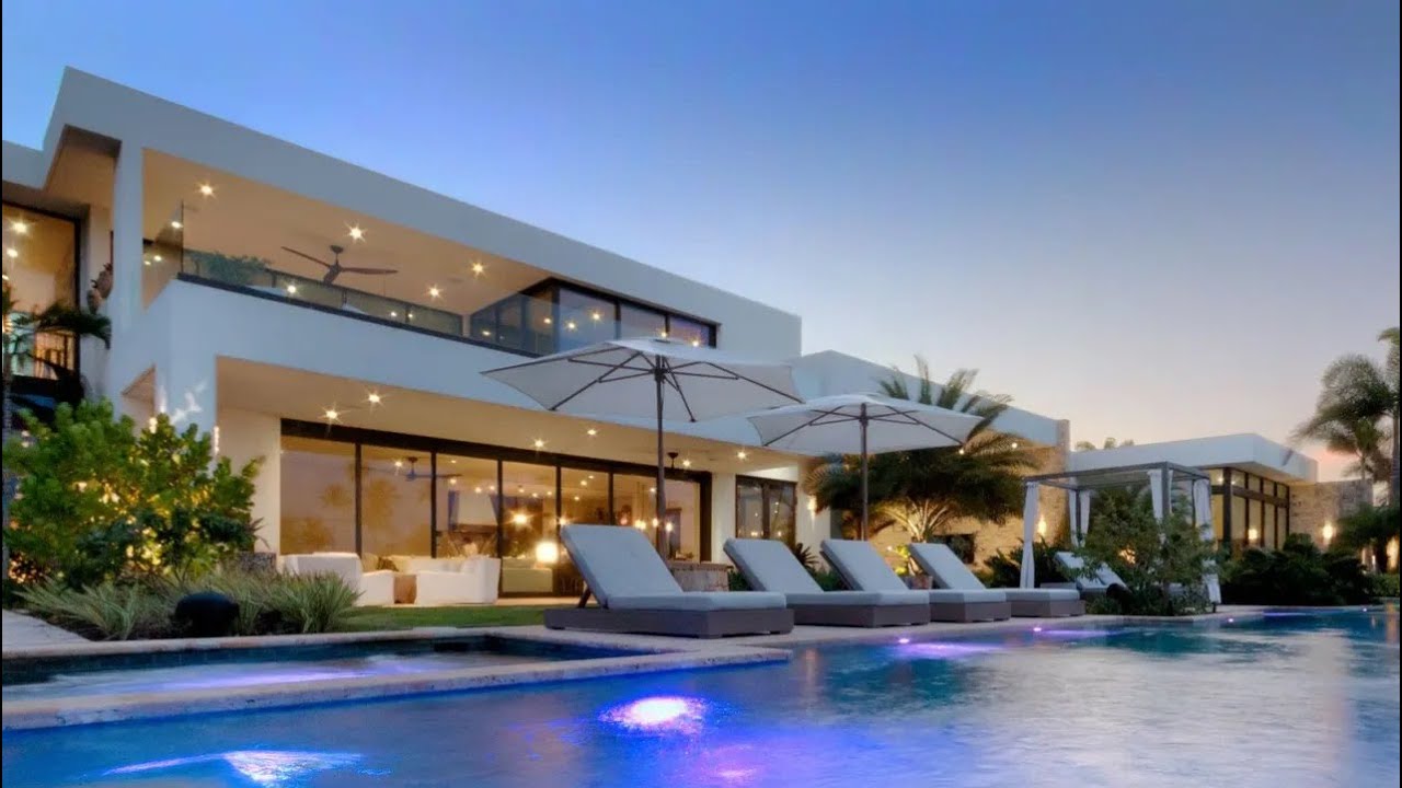 Modern Oceanfront Luxury Mansion in Puerto Rico | Luxury House Tour | Mansion Tour