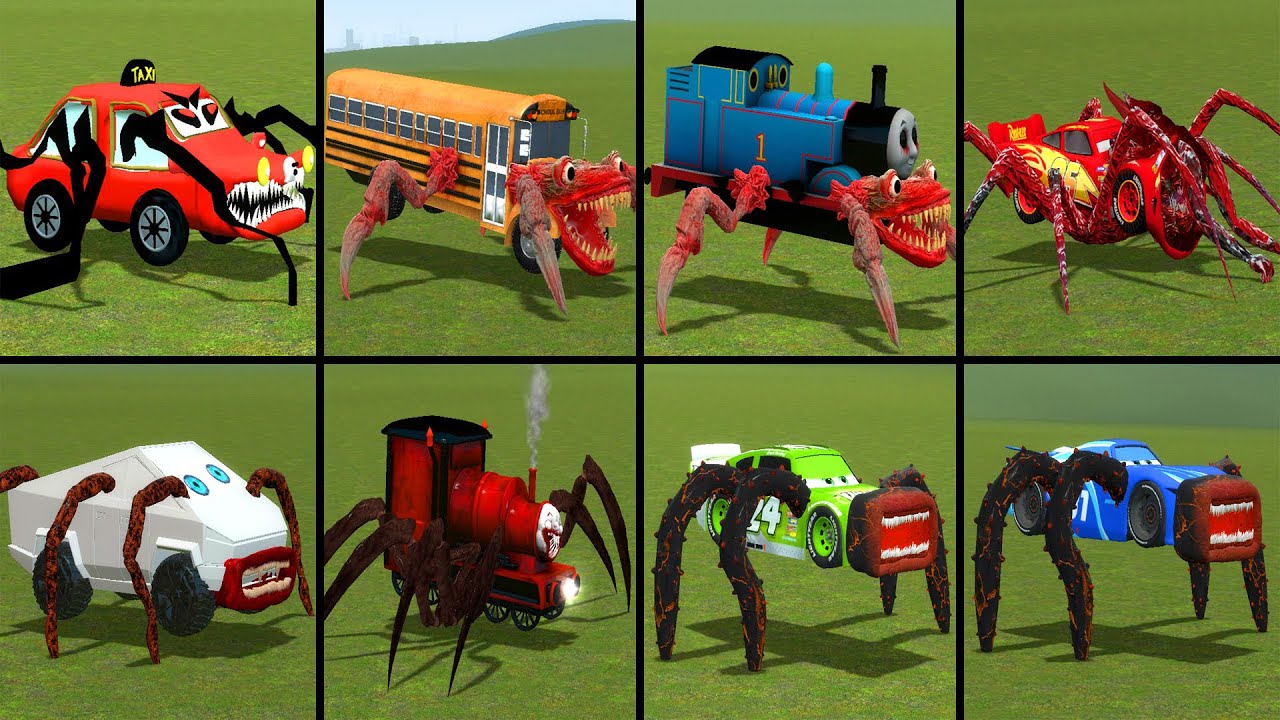 NEW CAR MONSTER: TAXI CAR EATER, SCHOOL BUS EATER, TRAIN EATER, MCC QUEEN, TESLA EATER IN GMOD