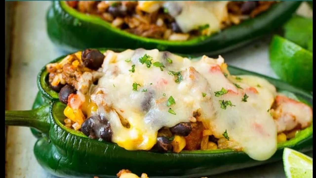 Smoked poblano peppers