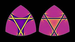 Three-sided parabolic resonators with Dirichlet and Neumann boundary conditions