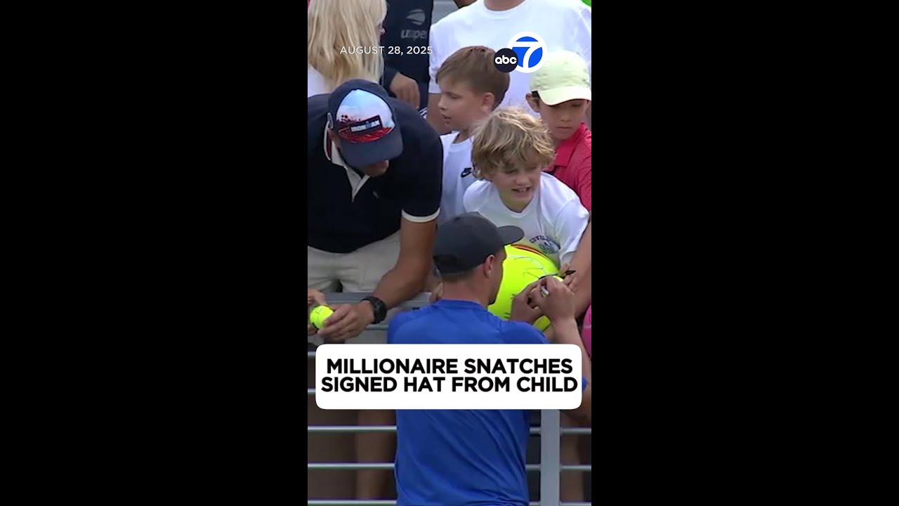Millionaire snatches signed U.S. Open hat from kid